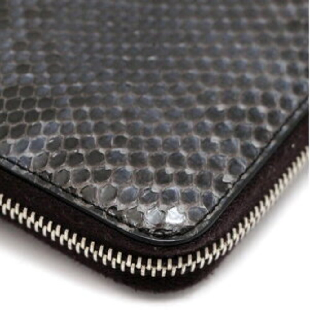 Fendi Monster Round Zip Wallet blue python leather - image 5